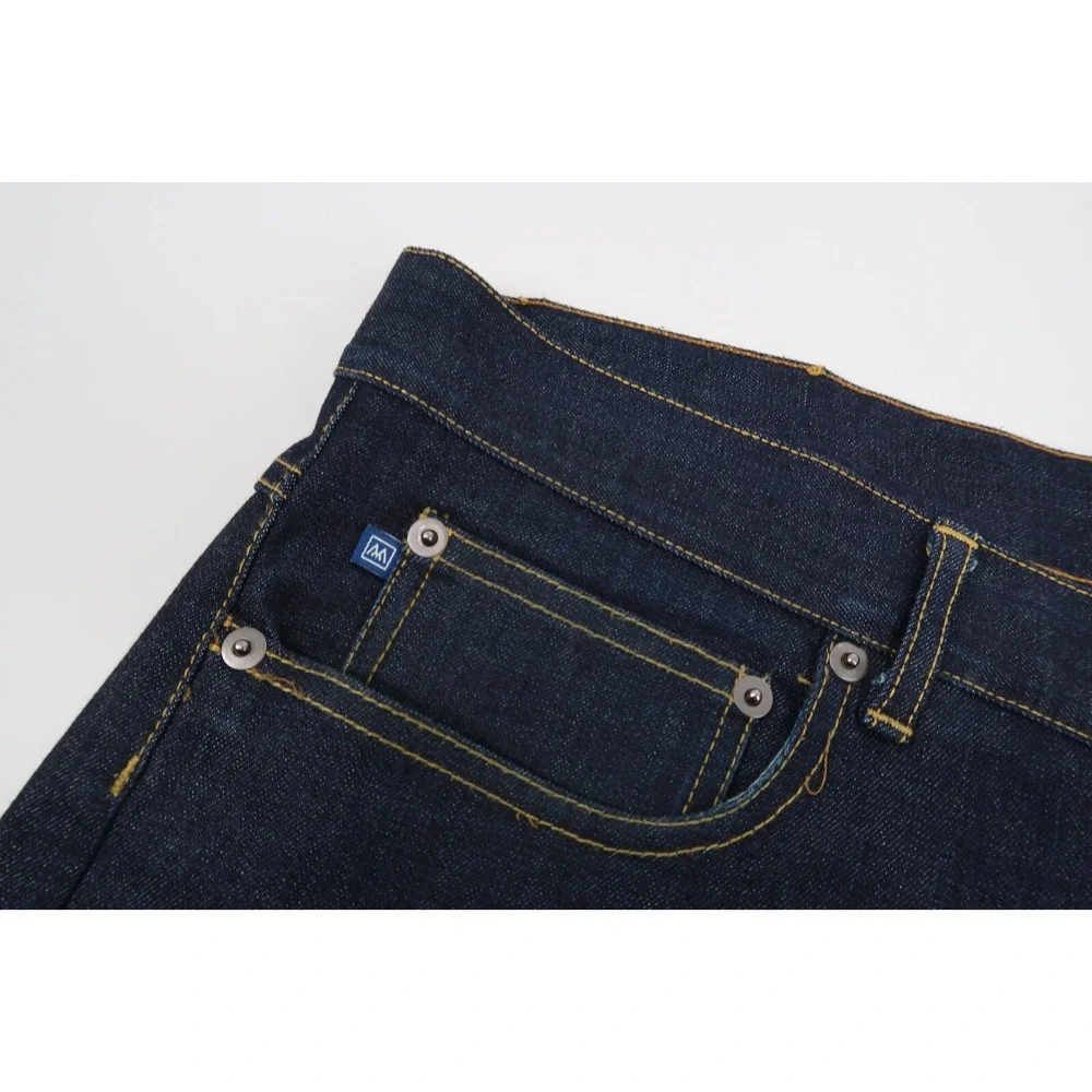 Mizzen Main Jeans Men 34x31‎ Blue Five Pocket Dark Wash Denim Stretch